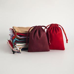 Small Velvet Gift <b>Bags</b> 7x9cm Drawstring Pouch 15 Colors Flannel Jewelry Packaging <b>Bag</b> Wedding Favor Candy Party Gift Pouch Bulk - Product Image 2