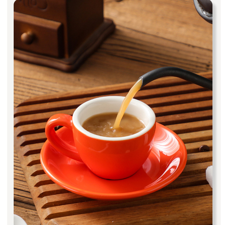 75ml Eco-Friendly Ceramic Coffee Cup Set Extra Strong American Italian  European Concentrated Saucers Colorful Drinkware| Alibaba.com
