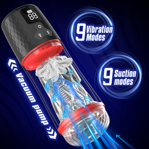 Coupe de masturbation intelligente à affichage numérique, étanche, en ABS/silicone/TPE, vagin artificiel, 9 fréquences de vibration - Product Image 2