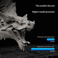 Kepala Cetak Hotend Terintegrasi A1/A1 MINI/A2L dengan Nosel Baja yang Diperkeras, Ekstruder Tidak Dapat Dilepas untuk Printer 3D