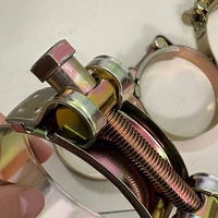 Collier de serrage en T jaune zingué réglable pour tuyaux, idéal pour applications automobiles, marines et pompes à eau