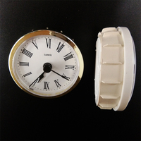 Décoration de bureau unique Mini horloge insert mouvement de montre mécanisme d'horloge à quartz couleur blanche boule horloge insert 65mm