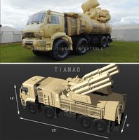 Véhicule de missile de simulation gonflable Modèle de lanceur de missiles gonflable Modèle de véhicule de missile gonflable