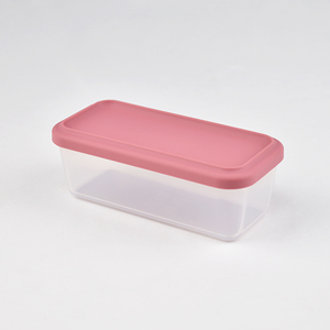 Rectangular Plastic Food Storage Container With Light Blue Lid Bpa Free Leak Proof Single <b>Compartment</b> Freshness Preservation - Product Image 2