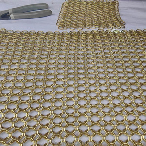 Cortina de Agua de Malla de Anillos Entrelazados Estética para Fachada, Cascada de Acero Inoxidable para Interiores - Product Image 6