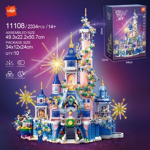 En stock, vente en gros, jouet de construction de château enchanté pour filles, ensemble de construction de <span class=keywords><strong>palais</strong></span> féerique, cadeau éducatif créatif pour enfants - Product Image 1