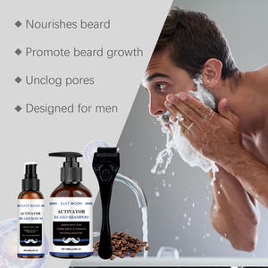 Kit personalizzato per la cura della <span class=keywords><strong>barba</strong></span> da uomo ingredienti liquidi a base di erbe idratanti leviganti per la pulizia delle barbe lucide e morbide - Product Image 4