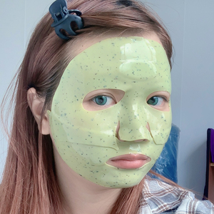 2025 nuova vendita calda su misura Matcha maschera facciale ingredienti naturali lenitivi Anti allergia idratante maschera facciale idratante - Product Image 3