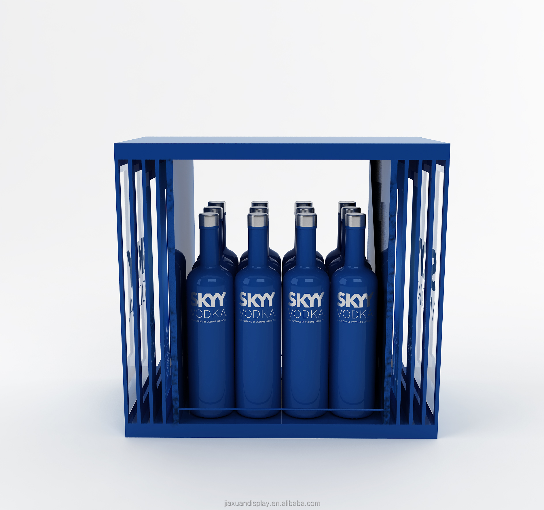 Skyy Vodka Cube Display - Stylish Storage for 12 Bottles