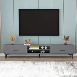 Mueble de TV Moderno y Minimalista para Sala de Estar o Dormitorio, para Apartamentos Pequeños o Grandes, Soporte de TV de Pie, Económico y Fácil de Armar - Product Image 1