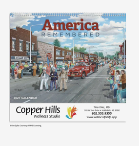 Calendriers spirales personnalisés avec logo publicitaire « America Remembered » 2027 – Cadeau promotionnel en gros - Product Image 5