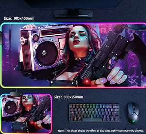 Gummi-Leder Gaming Leuchtende Tastatur LED-Beleuchtung Mauspad RGB <span class=keywords><strong>Mousepad</strong></span> Gamer Tapis De Souris Montian Mauspads Matten Schreibtischunterlage - Product Image 5