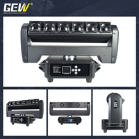 GEVV - Luz Móvil LED de Doble Cara con Cuchilla Giratoria, 6 x 40 W, RGBW 4 en 1, DMX512, Efecto Beam Wash Strobe, para Escenarios, Bares, Discotecas y Clubes