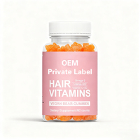 Gummies pour la croissance des cheveux pour adultes, formule riche en vitamines, végétarienne, OEM/ODM, qui réduit la perte de cheveux, compléments alimentaires à base de plantes
