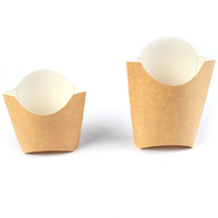 Boîte en papier kraft jetable personnalisée, pré-assemblée, pour frites, poulet frit et poulet grillé, emballage à emporter