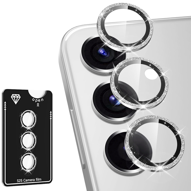 Bling Bling Alignment Fram Camera Protector for Samsung S24 Puls 25 23 Individual Mobile Camera Lens Protector Phone Accessories