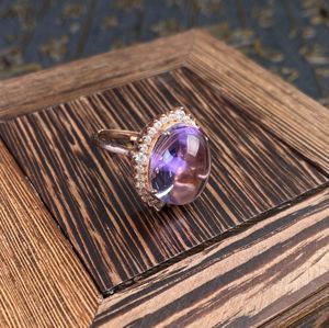 Bague en améthyste 925 de haute qualité pour femmes, style classique, usage quotidien, fabriquée en Chine, vente en gros - Product Image 2