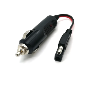 Enchufe de encendedor de cigarrillos 16AWG 12V a cable de carga de extensión de conector SAE 2Pin con fusible de 15A y luz LED - Product Image 2