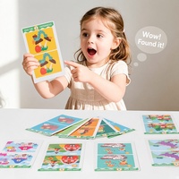 Cartes de jeu Spot the Difference pour enfants, cartes d'activités double face, cartes flash pour développer la concentration visuelle, jouets d'observation pour les tout-petits