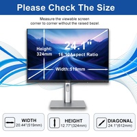 Filtre de confidentialité anti-espion bidirectionnel anti-regard indiscret pour moniteur ASUS 24,1 pouces 16:10, protecteur amovible anti-lumière bleue et anti-reflet