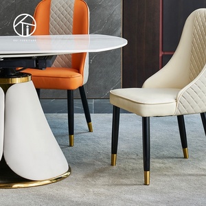 Extendable Modern Comedor <strong>Space</strong> <strong>Saver</strong> Dining Room Set Sintered Stone Ceramic Marble Round Dining <strong>Table</strong> - Product Image 5