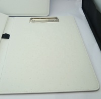Portafolios de Cuero PU Personalizado de Doble Cara, Carpeta con Clip A4, Bloc de Escritura de Oficina, Portapapeles con Bolsillo de Almacenamiento