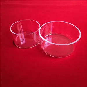 Clear Quartz Glass Box Circle Fused Silica Petri Dish