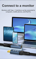 Cable USB Thunderbolt 4 Azul A392-2 de Alta Velocidad 8K 240W con Pares Trenzados para Micrófono, MP3, Carga Rápida para Altavoz y Monitor
