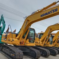 Excavatrice sur chenilles Komatsu PC160 d'occasion prête à l'exportation, 16 tonnes, godet de 0,65 m³, fiable, faible consommation de carburant pour longs travaux sur site