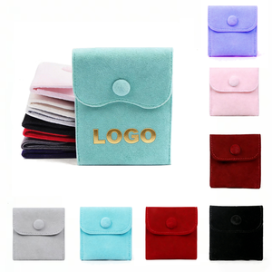 0717 Best Seller Luxury Fine <b>Jewelry</b> Velvet Suede Microfiber <b>Packaging</b> Bag with Custom Logo - Product Image 1