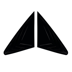 Audi Q5 FY Coupe 2018-2024 Rear Quarter Window Louver Carbon Fiber Texture ABS Adhesive <b>Car</b> <b>Decal</b> Exterior Decoration - Product Image 5