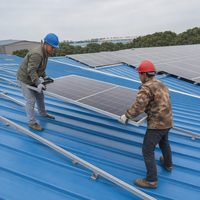 Système de montage de panneaux solaires en aluminium, support inclinable triangulaire réglable pour toit en tôle ondulée