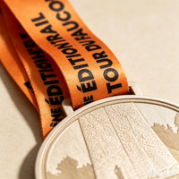Médaille de sport en bois personnalisée en gros d'usine, écologique, gravée, pour la course de trail, avec ruban de cou – Récompense de course