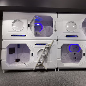Diseño de cápsula espacial japonesa individual moderna, cama ignífuga para <span class=keywords><strong>Hotel</strong></span>, hostal, escuela, dormitorio, apartamento de Hospital, Panel de madera hecho - Product Image 1
