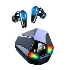 X6 Draadloze Gaming-Oortelefoons Met Gekleurde Led-Lampen 45Ms Lage Vertraging Gaming Echte Draadloze Oordopjes T Ws Game 2023 Nieuw Model