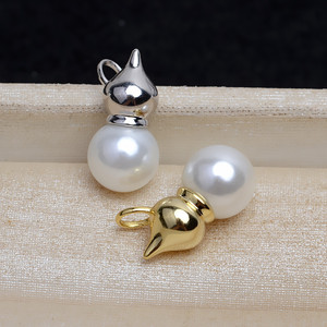 Pendentif en argent S925 avec chaîne vide pour 8-12 perles, fait main, DIY, pendentif en forme de gourde, tendance, accessoire 4373 - Product Image 4