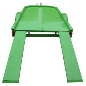 Remolque de Eje Único Verde para Automóviles / Con Rampas de Carga / Plataforma Plana para Transporte de Vehículos - Product Image 4