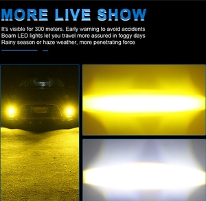 Luces de conducción antiniebla Led para coche de 4 pulgadas, luz de señal de giro amarilla, blanco, blanco, amarillo, Hi Lo DRL para Jeep WranglerJK <span class=keywords><strong>Grand</strong></span> <span class=keywords><strong>Cherokee</strong></span> - Product Image 6