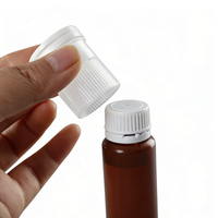 Flacon mince en plastique PP PET de qualité médicale avec bouchon à vis inviolable, disponible en 10ml, 20ml, 25ml, 30ml, 50ml, idéal pour le sirop de collagène et les herbes.