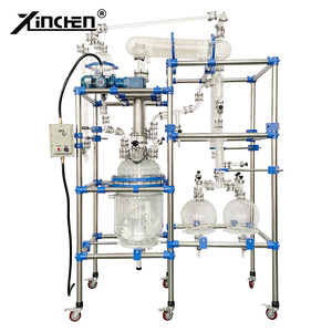 Acid Production Line Chemical <strong>Reactor</strong> Jacketed Double Layer Glass <strong>Reactor</strong> - Product Image 3