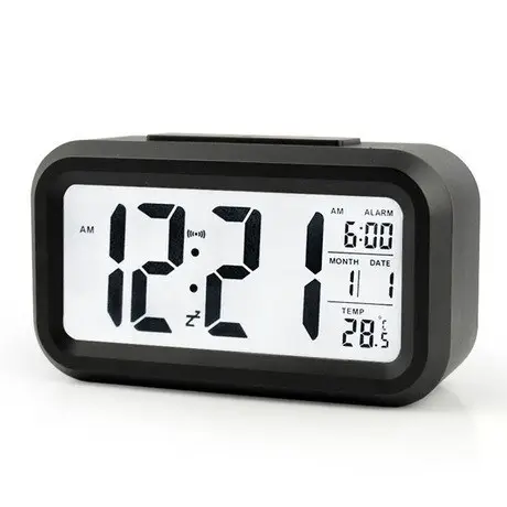 Электронные часы с функцией повтора и датчиком сна, настольные часы для офиса, распродажа цифровых будильников с ЖК-дисплеем