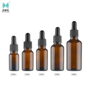 Ambre 5ml 10ml 15ml 20ml 30ml 50ml 100ml 200ml Huile Essentielle Botte en verre Cear <span class=keywords><strong>Bouteille</strong></span> en verre avec compte-gouttes en bambou - Product Image 5