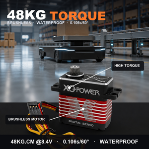 Servomoteur <span class=keywords><strong>de</strong></span> direction XQ-POWER XQ-BLS8145D 48KG Brushless Étanche pour Bateau RC, 8.4V HV, Vitesse 0.106s, Personnalisation ODM - Product Image 5