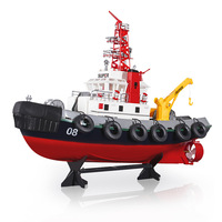 2.4GHz Ferngesteuertes Boot mit Langer Betriebszeit, Kabelloser Wassersprühfunktion, Feuerlösch- und Rettungs-Schlepper-RC-Modell