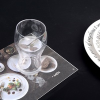 Ensemble de verres à dégustation en cristal 4 pièces avec plateau doré, mini-verres à whisky, vin, bière, sans danger pour les aliments, design minimaliste pour la maison et le bar