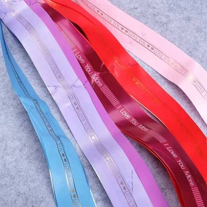 ตกแต่งดอกไม้ริบบิ้นแบบดึงสำหรับงานแต่งงานช่อดอกไม้ริบบิ้นผมรักคุณ - Product Image 5