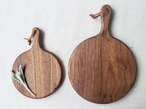Tagliere in legno personalizzato, tagliere per pizza con manico, tagliere per pane e bistecche per cucina di ristorante - Product Image 3