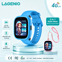 Montre connectée pour enfants LAGENIO K3 carrée avec GPS A-GPS LBS WIFI Tracker IP68 Écran TFT Appel vidéo SOS Carte SIM 4G Montre numérique pour enfants FCC