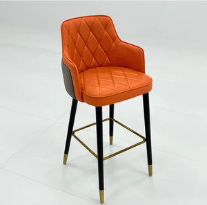 Silla de Barra Alta Naranja de Diseño Moderno con Respaldo para Casino, para <span class=keywords><strong>Las</strong></span> Vegas, Macao, Baccarat, Silla Tiger, Silla de Lujo - Product Image 2