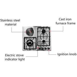 3 fornello a <span class=keywords><strong>Gas</strong></span> e 1 fornello elettrico multifunzionale in acciaio inossidabile a quattro occhi fornello a induzione - Product Image 4